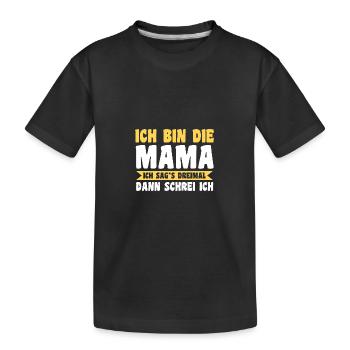 Mother Team Mom - Kids' Premium Organic T-Shirt - black - Front