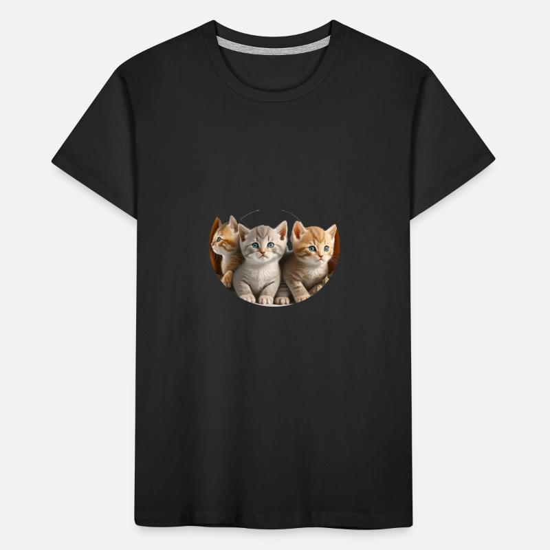 3 CHATONS ENSEMBLE - COMME C'EST MIGNON T-shirt bio Premium Enfant
