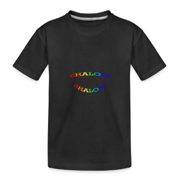 SHALOM ARC-EN-CIEL - 2 COURBES - T-shirt bio Premium Enfant - noir - Devant