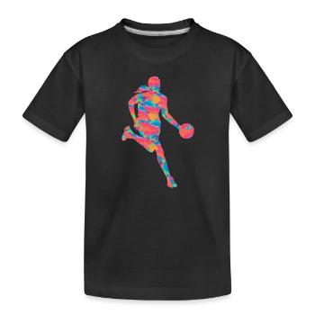 Basketball player Basketball player Basketball - Kids' Premium Organic T-Shirt - black - Front