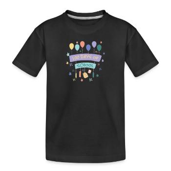 Happy 100 Day School Celebration Party - Kids' Premium Organic T-Shirt - black - Front