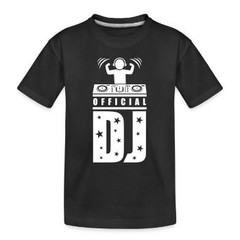 DJ Platines Disc Jockey Soirée - T-shirt bio Premium Enfant - noir - Devant