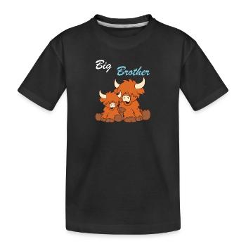 Bovins des Highlands - Big Brother - T-shirt bio Premium Enfant - noir - Devant