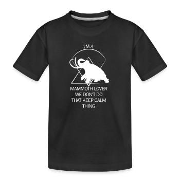 Drôle de mammouth Âge de pierre Conception de l’âge de glace Préhistorique - T-shirt bio Premium Enfant - noir - Devant