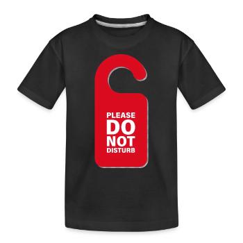 S’il vous plaît ne pas déranger se connecter en rouge - T-shirt bio Premium Enfant - noir - Devant