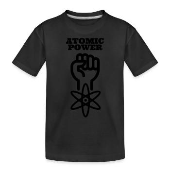 Atomic Power - Kids' Premium Organic T-Shirt - black - Front