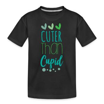 Süßer als Amor - Kinder Premium Bio T-Shirt - Schwarz - Vorne