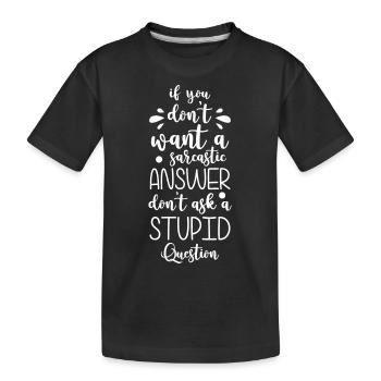 Sarcasme Humour Ironie Humour de bureau - T-shirt bio Premium Enfant - noir - Devant