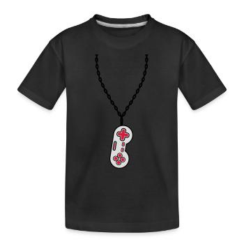 Necklace Jewelry Old Controller - Kids' Premium Organic T-Shirt - black - Front