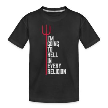En allant en enfer - T-shirt bio Premium Enfant - noir - Devant