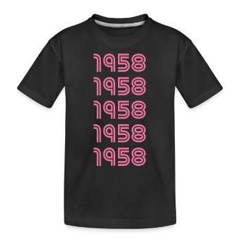Year 1958 - Kids' Premium Organic T-Shirt - black - Front