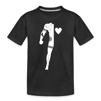 Liebeskrieger Figur 11 Gregor Jell Design - Kinder Premium Bio T-Shirt - Schwarz - Vorne
