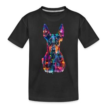 Dobermann - Kinder Premium Bio T-Shirt - Schwarz - Vorne