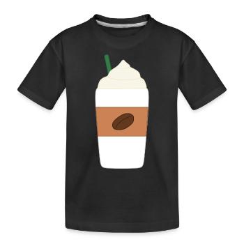 café latte - T-shirt bio Premium Enfant - noir - Devant