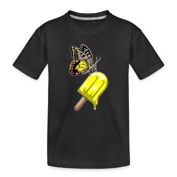 Butterfly Popsicles - Kids' Premium Organic T-Shirt - black - Front