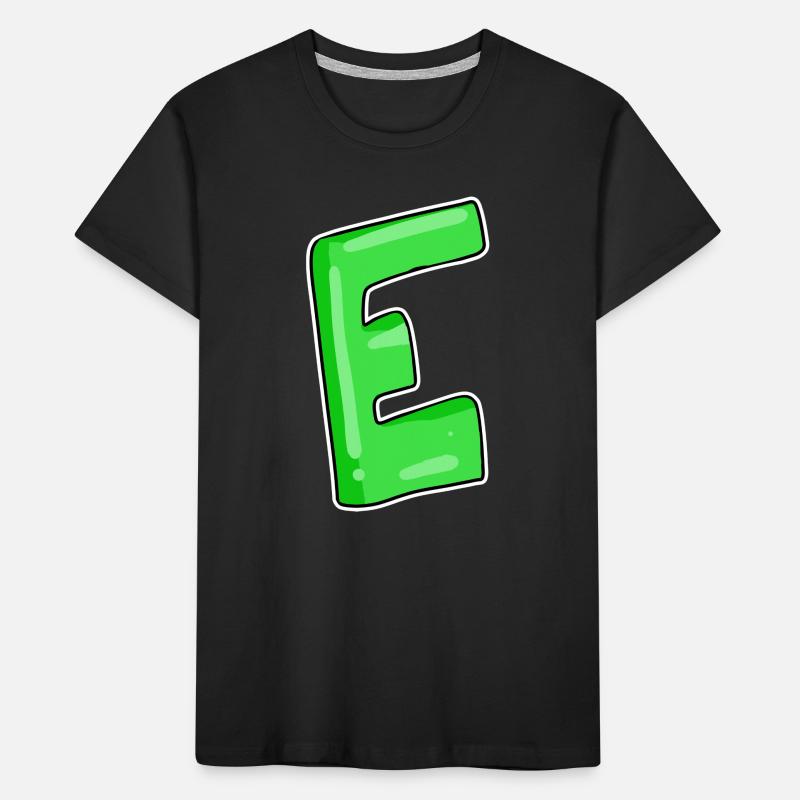 Letter E Initial point Kids' Premium Organic T-Shirt