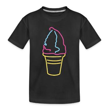 Glace molle colorée - T-shirt bio Premium Enfant - noir - Devant