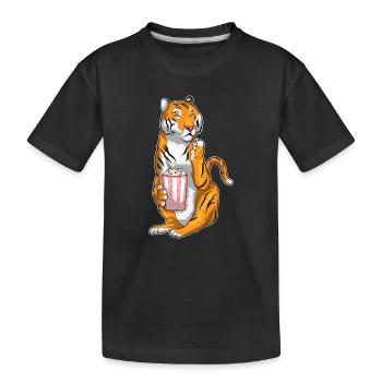 Maïs soufflé Tiger - T-shirt bio Premium Enfant - noir - Devant