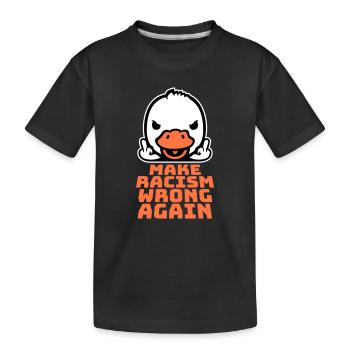 Goose Make Racism Wrong Again Militant du Majeur - T-shirt bio Premium Enfant - noir - Devant