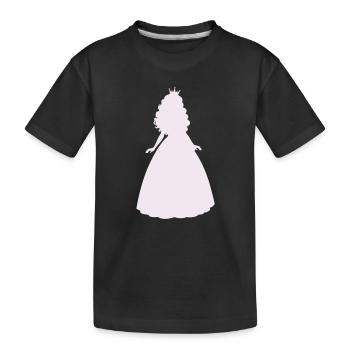 Silhouette de princesse lilas - T-shirt bio Premium Enfant - noir - Devant