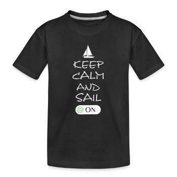 Segeln Kapitän Skipper - Kinder Premium Bio T-Shirt - Schwarz - Vorne