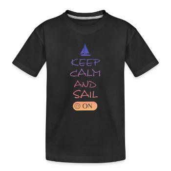 Segeln Skipper Kapitän - Kinder Premium Bio T-Shirt - Schwarz - Vorne