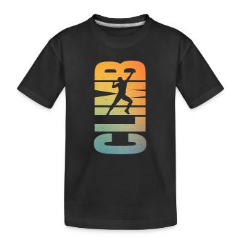 Klettern Boulder Bergsteiger Bouldern - Kinder Premium Bio T-Shirt - Schwarz - Vorne