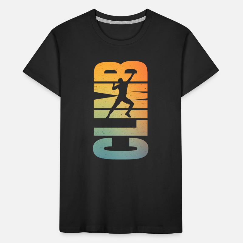 Klettern Boulder Bergsteiger Bouldern Kinder Premium Bio T-Shirt