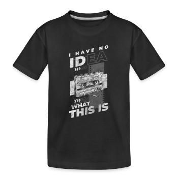Cassette Radio 80s Hit Childhood - Kids' Premium Organic T-Shirt - black - Front