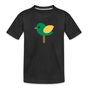 Vogel - Kinder Premium Bio T-Shirt - Schwarz - Vorne