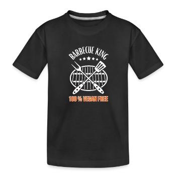 Barbecue King -100% Vegan Free - Grill & BBQ - T-shirt bio Premium Enfant - noir - Devant