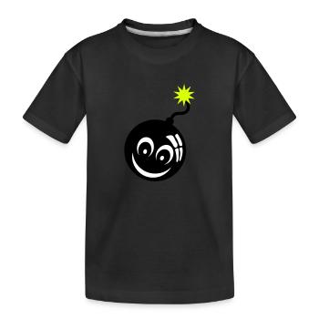 bomb smiley bomb wick 907 - Kids' Premium Organic T-Shirt - black - Front