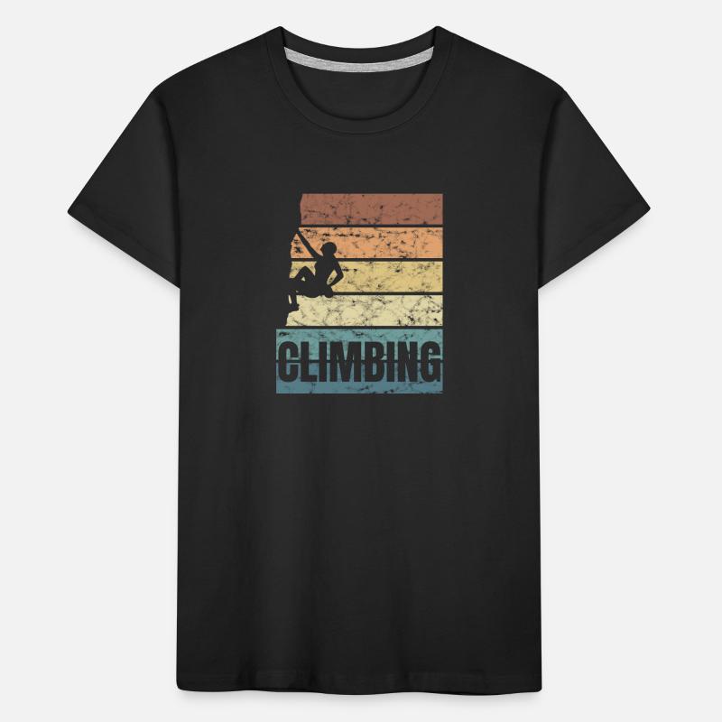Rock Climbing Boulder Crunge Extreme Climbing Kids' Premium Organic T-Shirt