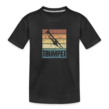 Trumpet Brass Passion - Kids' Premium Organic T-Shirt - black - Front