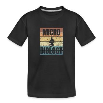 Microbiology Microscope Bio Research Body Organ - Kids' Premium Organic T-Shirt - black - Front