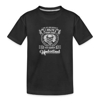 Architekt Beruf Baumeister - Kinder Premium Bio T-Shirt - Schwarz - Vorne