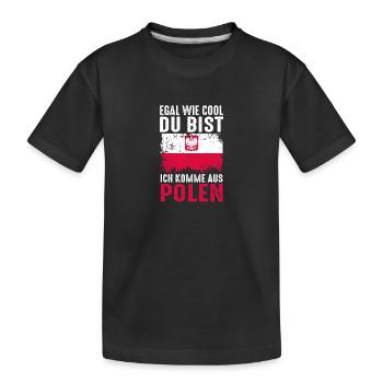 Pole Polnisch Polen - Kinder Premium Bio T-Shirt - Schwarz - Vorne