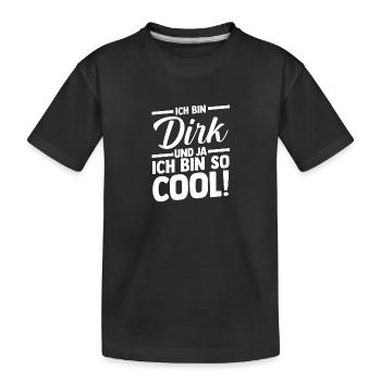 Prénom Dirk - T-shirt bio Premium Enfant - noir - Devant