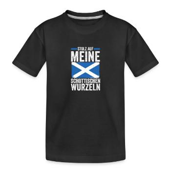 Schotten Schottisch Schottland - Kinder Premium Bio T-Shirt - Schwarz - Vorne