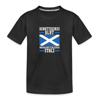 Schotten Schottisch Schottland - Kinder Premium Bio T-Shirt - Schwarz - Vorne