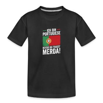 Portugal portugais - T-shirt bio Premium Enfant - noir - Devant