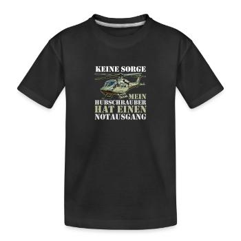 Pilot Helicopter Helicopter - Kids' Premium Organic T-Shirt - black - Front
