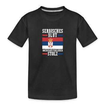 Serbe Serbe Serbie - T-shirt bio Premium Enfant - noir - Devant