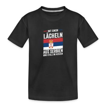Serbe Serbe Serbie - T-shirt bio Premium Enfant - noir - Devant