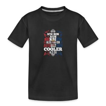 Serbe Serbe Serbie - T-shirt bio Premium Enfant - noir - Devant