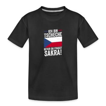 Tchèques République tchèque - T-shirt bio Premium Enfant - noir - Devant