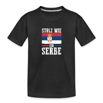 Serbe Serbe Serbie - T-shirt bio Premium Enfant - noir - Devant