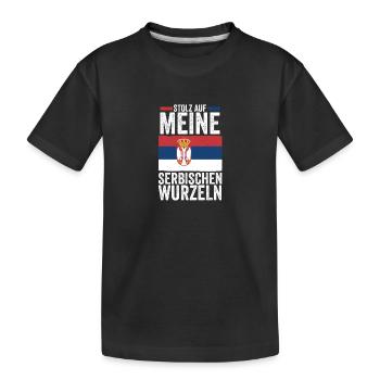 Serbe Serbe Serbie - T-shirt bio Premium Enfant - noir - Devant