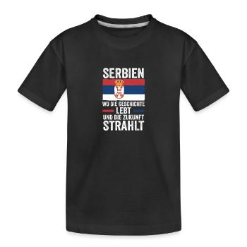 Serbe Serbe Serbie - T-shirt bio Premium Enfant - noir - Devant