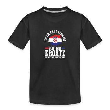 Croate Croate Croatie - T-shirt bio Premium Enfant - noir - Devant